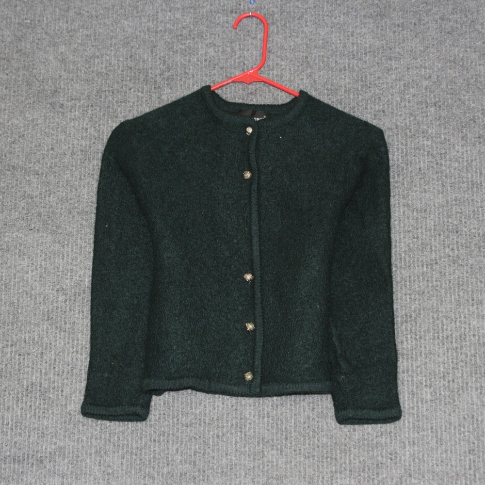 Vintage Sag Harbor‎ Womens Large Green Button Up Wool Cardigan Sweater